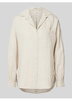 Lniana bluzka z kieszenią na piersi ze sklepu Peek&Cloppenburg  w kategorii Koszule damskie - zdjęcie 172309174