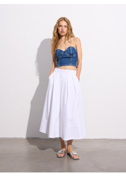 Reserved - Rozkloszowana spódnica midi - biały ze sklepu Reserved w kategorii Spódnice - zdjęcie 172310982