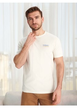 Sinsay - Koszulka z nadrukiem - kremowy ze sklepu Sinsay w kategorii T-shirty męskie - zdjęcie 172312204