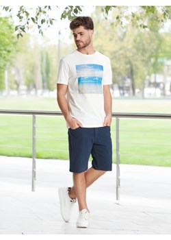 Sinsay - Koszulka z nadrukiem - kremowy ze sklepu Sinsay w kategorii T-shirty męskie - zdjęcie 172312222