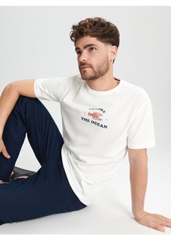 Sinsay - Koszulka z nadrukiem - kremowy ze sklepu Sinsay w kategorii T-shirty męskie - zdjęcie 172312224