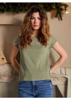 Sinsay - Koszulka z nadrukiem - zielony ze sklepu Sinsay w kategorii Bluzki damskie - zdjęcie 172312253