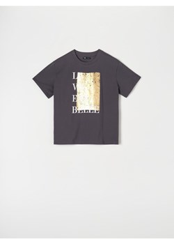 Sinsay - Koszulka z nadrukiem - szary ze sklepu Sinsay w kategorii Bluzki damskie - zdjęcie 172312390
