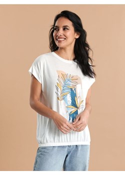 Sinsay - Koszulka z nadrukiem - kremowy ze sklepu Sinsay w kategorii Bluzki damskie - zdjęcie 172312392