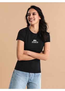 Sinsay - Koszulka z nadrukiem - czarny ze sklepu Sinsay w kategorii Bluzki damskie - zdjęcie 172312394