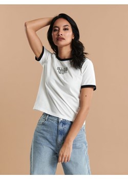 Sinsay - Koszulka z nadrukiem - biały ze sklepu Sinsay w kategorii Bluzki damskie - zdjęcie 172312401