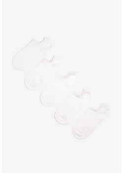 Białe Skarpety 5-Pack Krótkie z Bawełny Kololia ze sklepu Born2be Odzież w kategorii Skarpetki damskie - zdjęcie 172313423