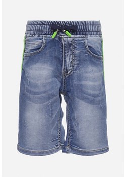 Granatowe Szorty Jeansowe z Gumką w Pasie Demnalia ze sklepu Born2be Odzież w kategorii Spodenki chłopięce - zdjęcie 172313463