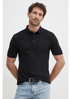 Sisley polo bawełniane kolor czarny gładki ze sklepu ANSWEAR.com w kategorii T-shirty męskie - zdjęcie 172315050