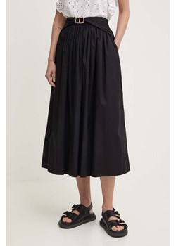 Twinset spódnica kolor czarny midi rozkloszowana ze sklepu ANSWEAR.com w kategorii Spódnice - zdjęcie 172315082