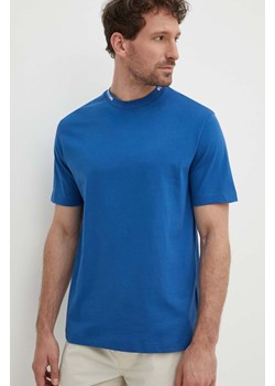 United Colors of Benetton t-shirt bawełniany męski kolor niebieski gładki ze sklepu ANSWEAR.com w kategorii T-shirty męskie - zdjęcie 172315361