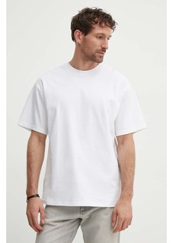 United Colors of Benetton t-shirt bawełniany męski kolor biały gładki ze sklepu ANSWEAR.com w kategorii T-shirty męskie - zdjęcie 172315391