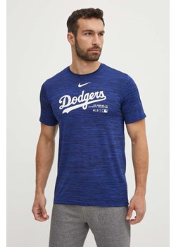 Nike t-shirt Los Angeles Dodgers męski kolor niebieski z nadrukiem ze sklepu ANSWEAR.com w kategorii T-shirty męskie - zdjęcie 172315544
