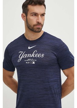 Nike t-shirt New York Yankees męski kolor granatowy z nadrukiem ze sklepu ANSWEAR.com w kategorii T-shirty męskie - zdjęcie 172315554