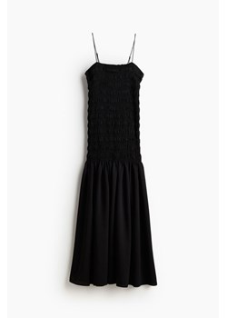 H & M - Długa sukienka z marszczeniem - Czarny ze sklepu H&M w kategorii Sukienki - zdjęcie 172315784
