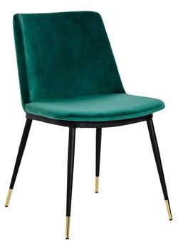Tapicerowane zielone krzesło do salonu i jadalni - Gambo 3X ze sklepu Edinos.pl w kategorii Krzesła - zdjęcie 172319142