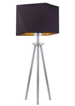 Skandynawska lampka nocna na srebrnym stelażu - EX934-Soveta - 5 kolorów ze sklepu Edinos.pl w kategorii Lampy stołowe - zdjęcie 172319402