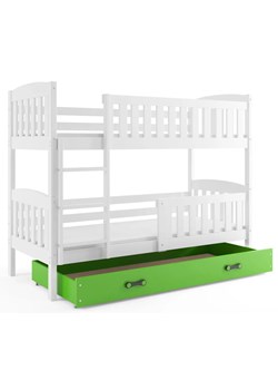 Dziecięce łóżko piętrowe z zieloną szufladą 80x190 - Elize 2X ze sklepu Edinos.pl w kategorii Łóżka dziecięce - zdjęcie 172319564
