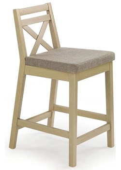 Drewniane skandynawskie krzesło barowe dąb sonoma - Lidan ze sklepu Edinos.pl w kategorii Krzesła - zdjęcie 172319622