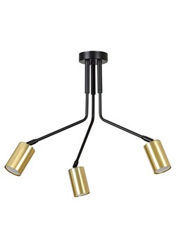 Czarna potrójna loftowa lampa sufitowa - D059 Palvis ze sklepu Edinos.pl w kategorii Lampy sufitowe - zdjęcie 172319943