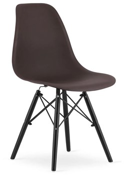 Zestaw brązowych krzeseł profilowanych 4 szt. - Naxin 3S ze sklepu Edinos.pl w kategorii Krzesła - zdjęcie 172320430