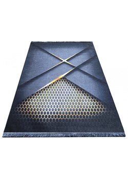 Czarny antypoślizgowy dywan w stylu glamour - Akris 5 ze sklepu Edinos.pl w kategorii Dywany - zdjęcie 172320473