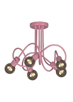 Różowa nowoczesna młodzieżowa lampa sufitowa - S549-Nelia ze sklepu Edinos.pl w kategorii Lampy sufitowe - zdjęcie 172320573