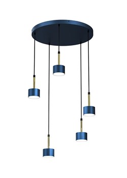 Niebiesko-złota lampa wisząca nad stół - N023-Circile ze sklepu Edinos.pl w kategorii Lampy wiszące - zdjęcie 172320611