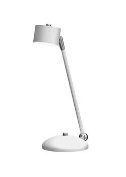 Biało-srebrna lampka na biurko - N021-Circile ze sklepu Edinos.pl w kategorii Lampy stołowe - zdjęcie 172320614