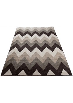 Brązowy dywan nowoczesny w zygzaki - Maero 10X ze sklepu Edinos.pl w kategorii Dywany - zdjęcie 172321330