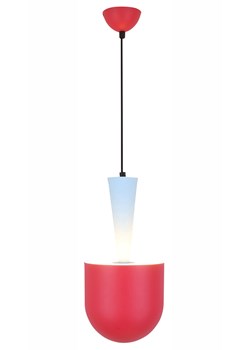 Nowoczesna czerwona wisząca lampa - T014 - Fugi ze sklepu Edinos.pl w kategorii Lampy wiszące - zdjęcie 172321534