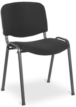 Czarne krzesło sztaplowane - Hoster 3X ze sklepu Edinos.pl w kategorii Krzesła - zdjęcie 172321572