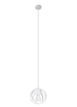 Biała industrialna lampa wisząca ze stali - A189-Hoxa ze sklepu Edinos.pl w kategorii Lampy wiszące - zdjęcie 172321671