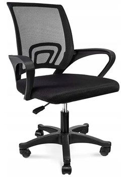 Czarne krzesło obrotowe do biurka - Azon 4X ze sklepu Edinos.pl w kategorii Krzesła do biurka - zdjęcie 172322021
