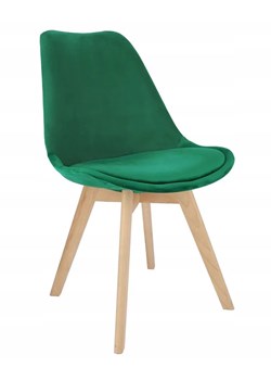 Zielone nowoczesne krzesło welurowe - Anio ze sklepu Edinos.pl w kategorii Krzesła - zdjęcie 172322194