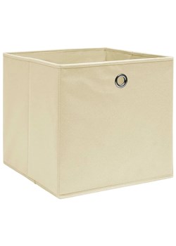 Kremowy zestaw składanych pudełek 4 szt - Fiwa 3X ze sklepu Edinos.pl w kategorii Pudełka i pojemniki - zdjęcie 172322410