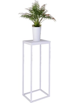 Biały metalowy stojak na kwiaty - Mobis 3X ze sklepu Edinos.pl w kategorii Doniczki i osłonki - zdjęcie 172322482