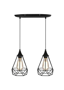 Podwójna czarna lampa wisząca - 3X K214 Wosco ze sklepu Edinos.pl w kategorii Lampy wiszące - zdjęcie 172322514