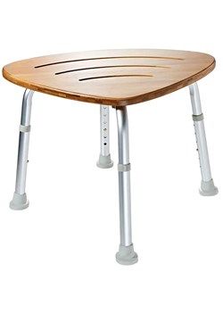Bambusowy regulowany taboret pod prysznic - Befox ze sklepu Edinos.pl w kategorii Łazienka - zdjęcie 172322703
