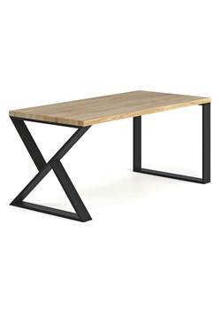 Drewniany stół w stylu industrialnym 150 x 70 - Akmi ze sklepu Edinos.pl w kategorii Stoły - zdjęcie 172322893
