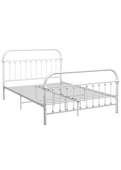 Białe industrialne łóżko 180x200 cm - Asal ze sklepu Edinos.pl w kategorii Łóżka i materace - zdjęcie 172322993