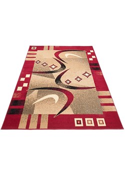 Czerwono - beżowy dywan w geometryczne wzory - Fendy 12X ze sklepu Edinos.pl w kategorii Dywany - zdjęcie 172323011