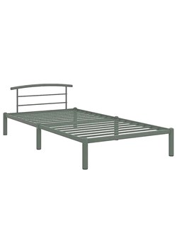Szare metalowe łóżko w stylu loftowym 100x200 cm - Veko ze sklepu Edinos.pl w kategorii Łóżka i materace - zdjęcie 172323134