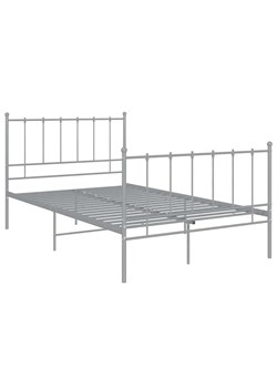 Szare metalowe łóżko industrialne120x200 cm - Laxi ze sklepu Edinos.pl w kategorii Łóżka i materace - zdjęcie 172323172