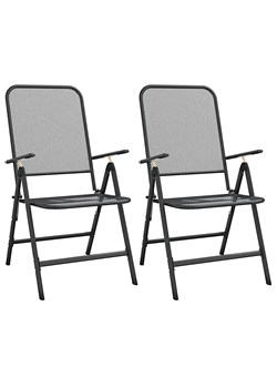 Metalowy zestaw dwóch krzeseł do ogrodu - Lirillo ze sklepu Edinos.pl w kategorii Krzesła ogrodowe - zdjęcie 172323320