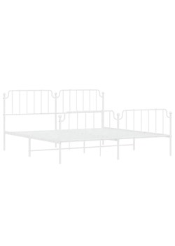 Białe metalowe łóżko industrialne 180x200 cm - Onex ze sklepu Edinos.pl w kategorii Łóżka i materace - zdjęcie 172323524