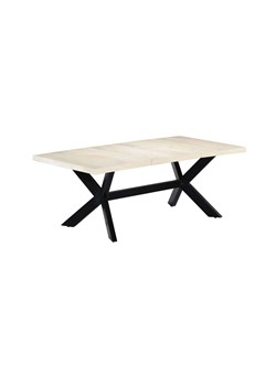 Stół z drewna mango Kalis 4X – biały ze sklepu Edinos.pl w kategorii Stoły - zdjęcie 172323933