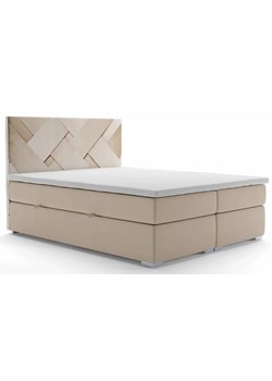 Łóżko boxspring z zagłówkiem Lefika 140x200 - 32 kolory ze sklepu Edinos.pl w kategorii Łóżka i materace - zdjęcie 172324364