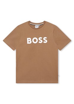 Hugo Boss Kids Koszulka w kolorze jasnobrązowym ze sklepu Limango Polska w kategorii T-shirty chłopięce - zdjęcie 172324940