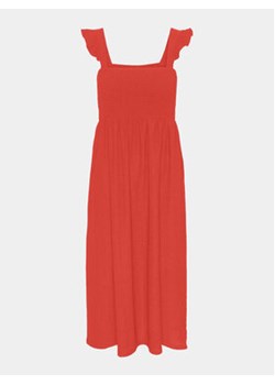 Pieces Sukienka letnia Luna 17147176 Czerwony Regular Fit ze sklepu MODIVO w kategorii Sukienki - zdjęcie 172325610